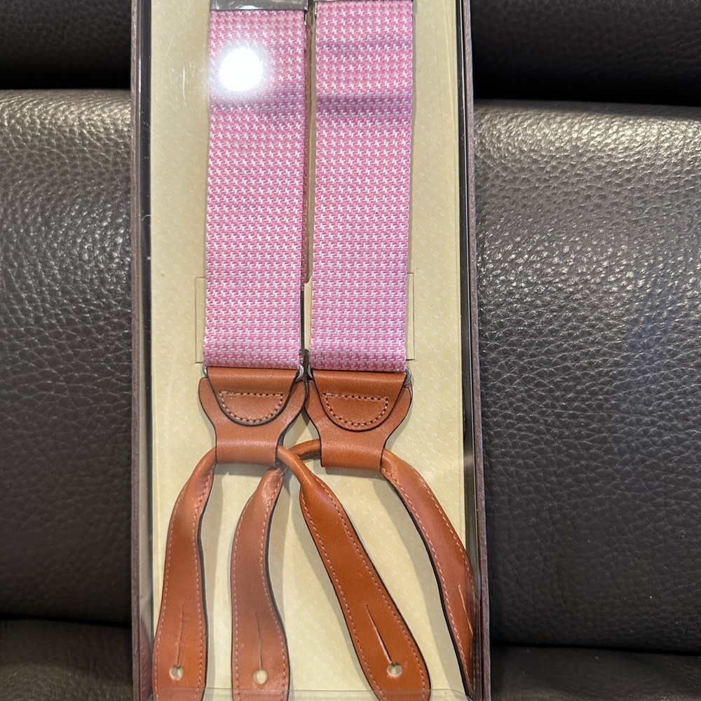 Trafalgar Pink and Brown Suspenders